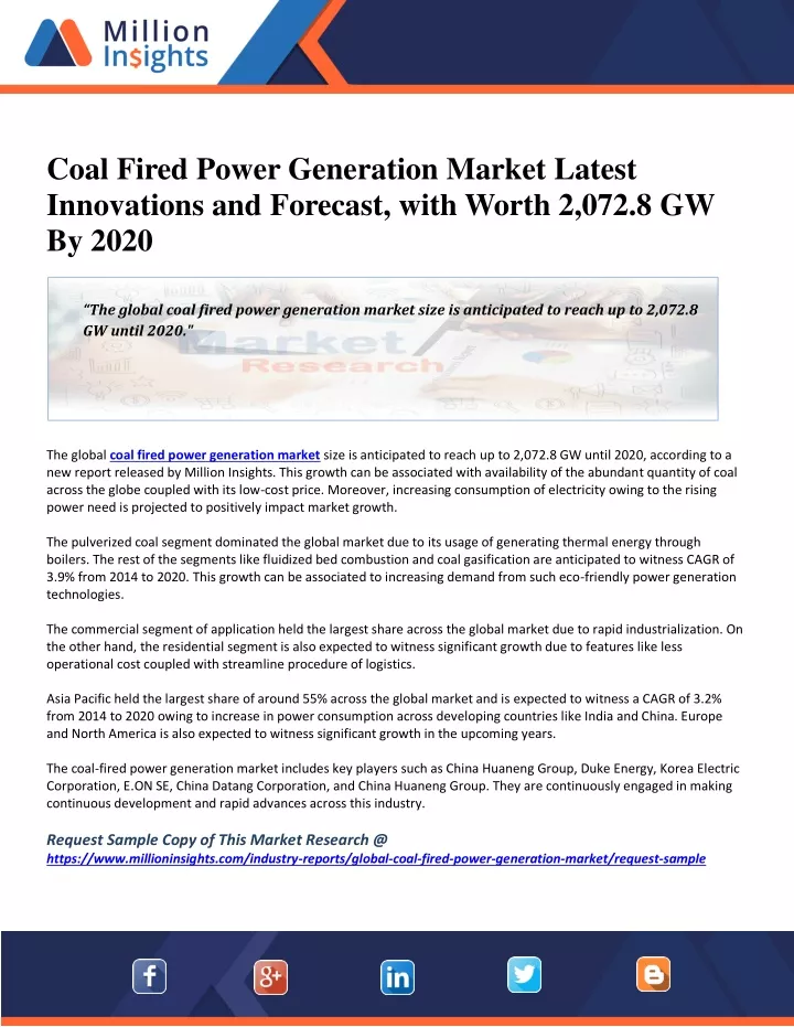 coal fired power generation market latest