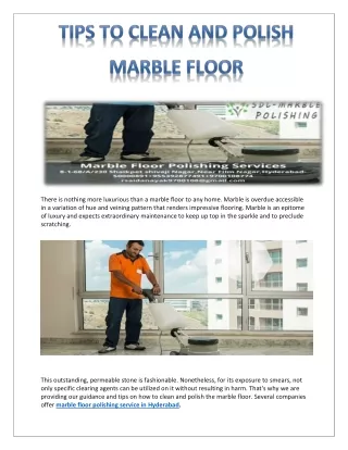 marble floor cleaning company in Hyderabad