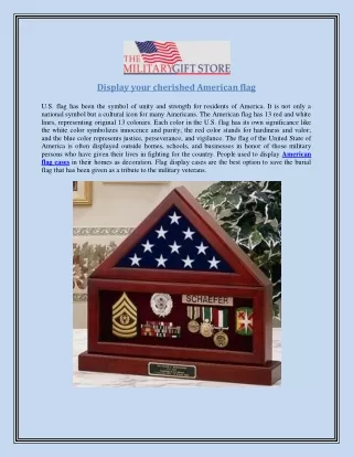 display your cherished american flag