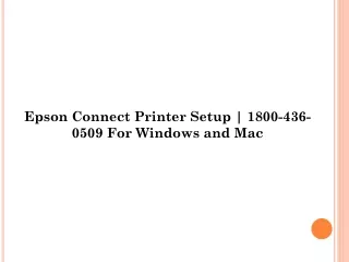 epson connect printer setup 1800 436 0509