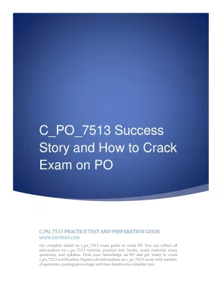 c po 7513 success story and how to crack exam