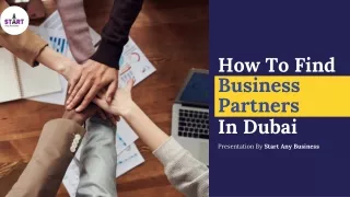 how to find business partners in dubai