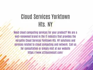 Cloud Services Yorktown Hts. NY