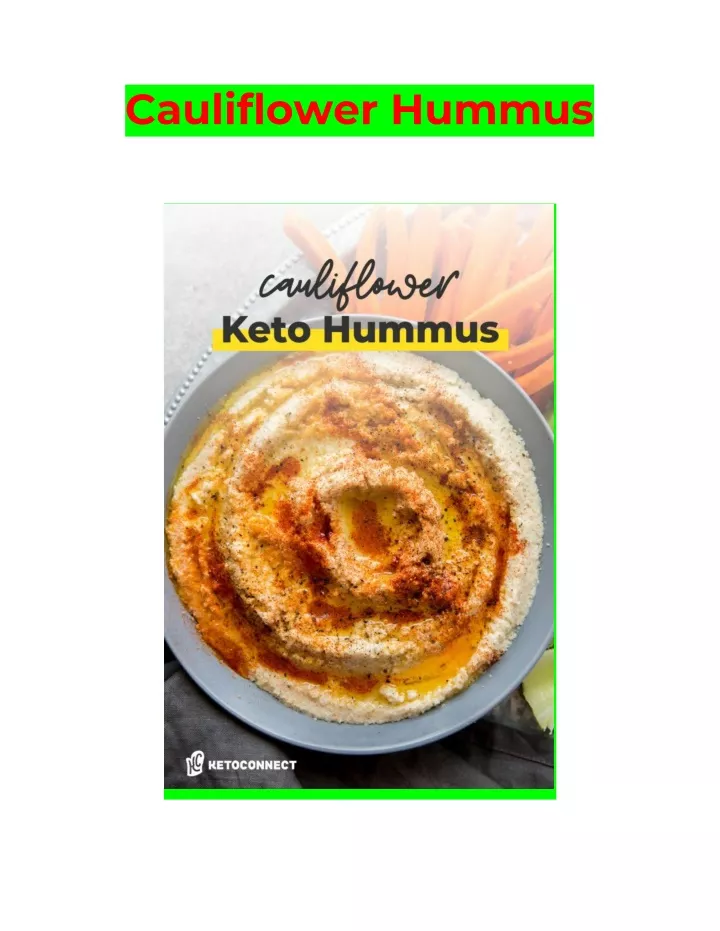 cauliflower hummus