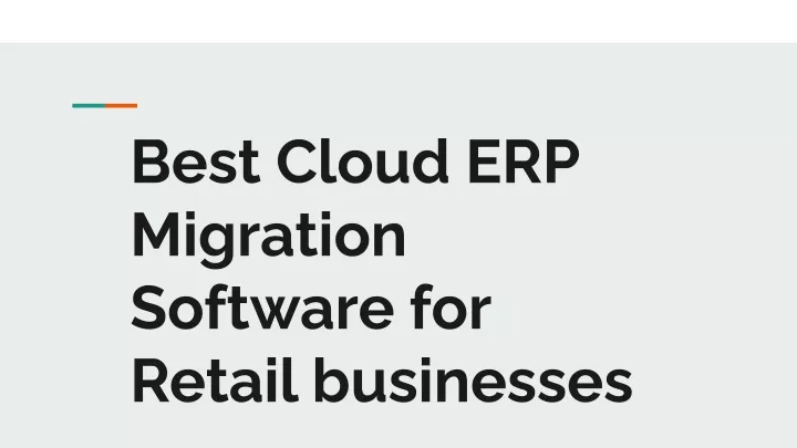 best cloud erp migration software for retail