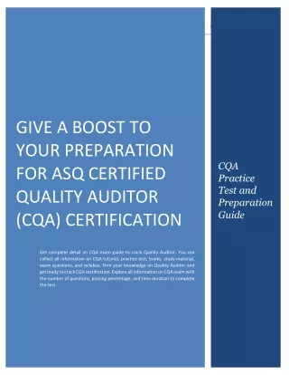 cqa exam questions