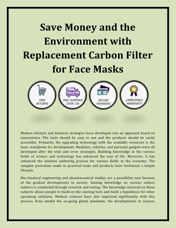 save money and the environment with replacement