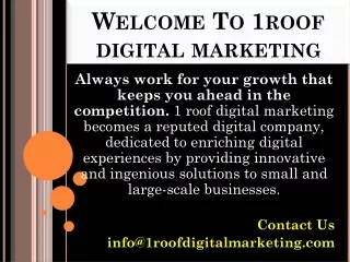 Welcome to 1Roof Digital Marketing