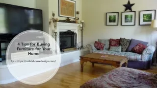 4 Tips for Buying Furniture for Your Home