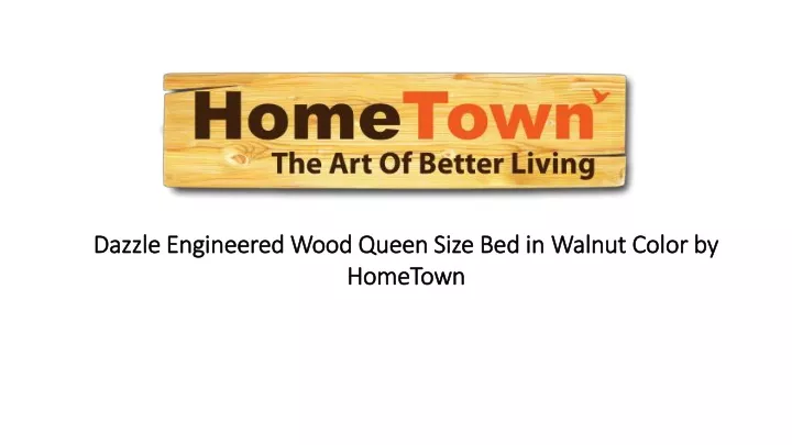 dazzle engineered wood queen size bed in walnut