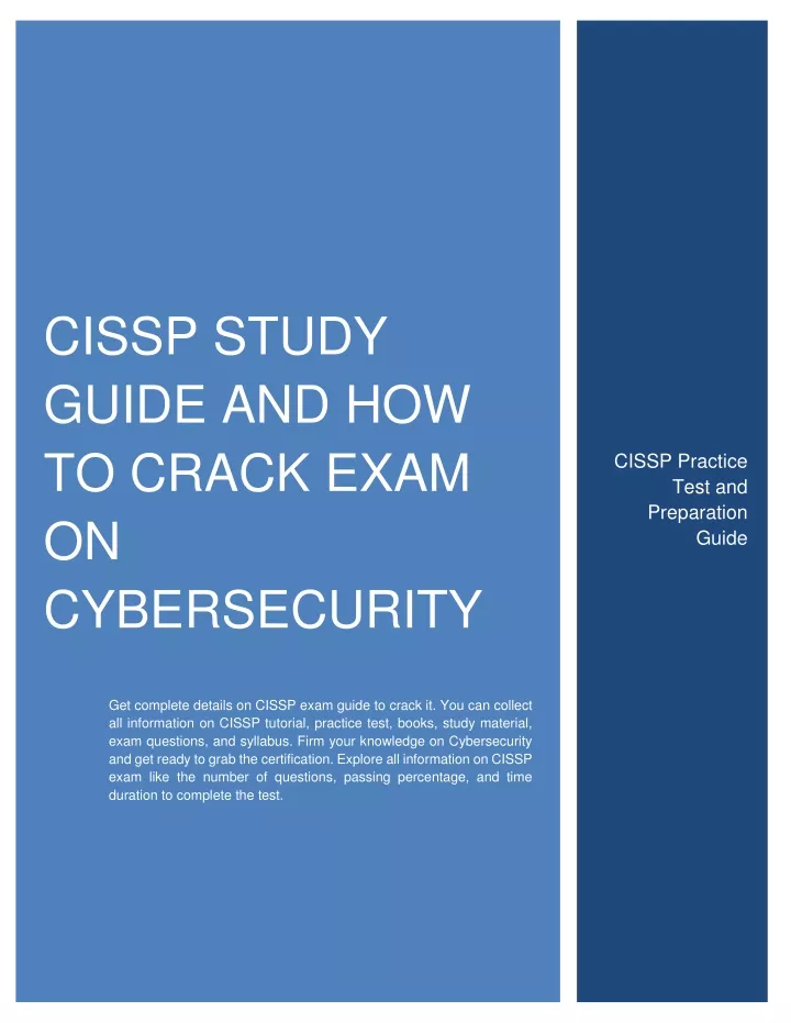 cissp study guide and how to crack exam
