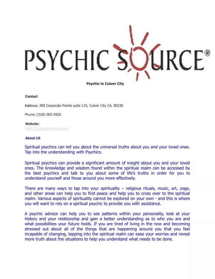 psychic in culver city
