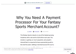 Why You Need a Payment Processor for Your Fantasy Sports Merchant Account?