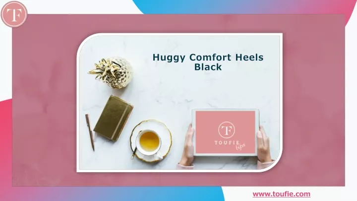 huggy comfort heels black