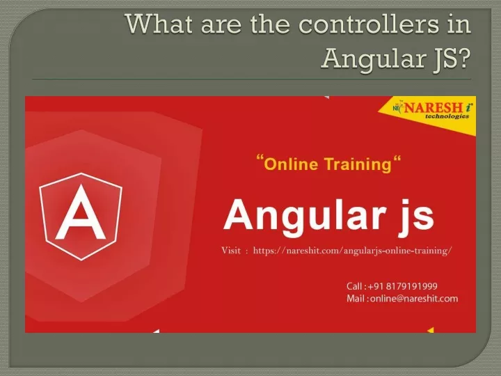 what are the controllers in angular js