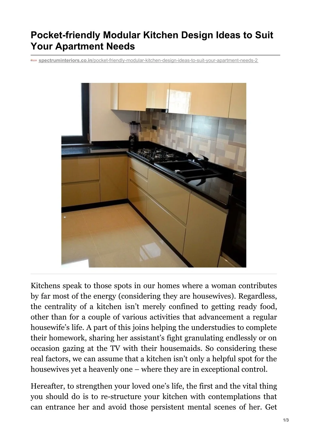 PPT - Pocket-friendly Modular Kitchen Design Ideas to Suit Your ...