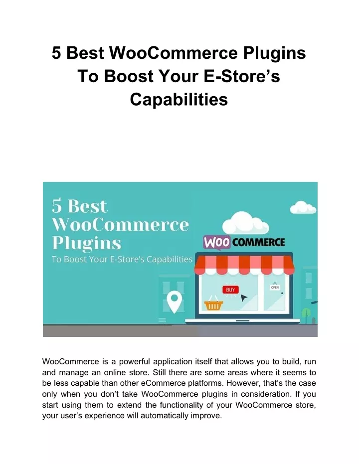 5 best woocommerce plugins to boost your e store