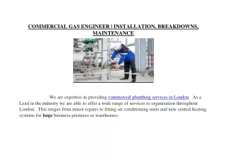 COMMERCIAL GAS ENGINEERS-COMMERCIAL PLUMBERS NEAR ME