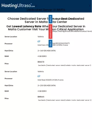 Malta Dedicated Server