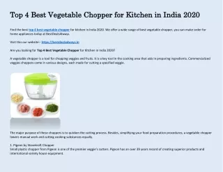 top 4 best vegetable chopper for kitchen in india