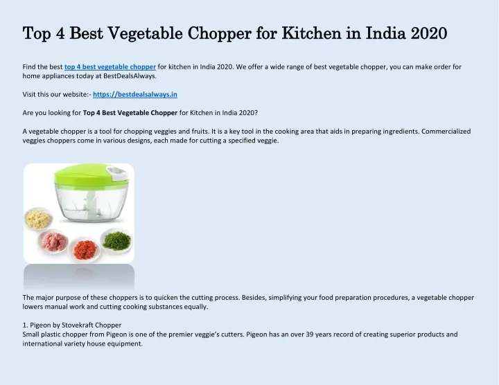 top 4 best vegetable chopper for kitchen in india