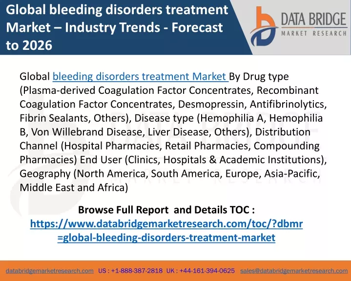 global bleeding disorders treatment market