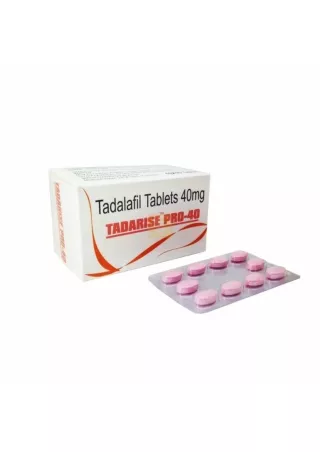 Buy Tadarise Pro 40 mg Tablet | Tadarise Pro | Medstraps
