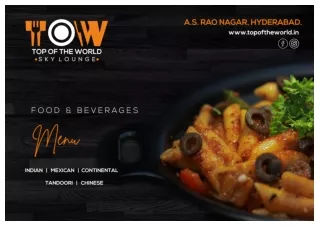 Top of the World Restaurant Hyderabad Menu List