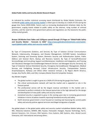 global public safety and security market research
