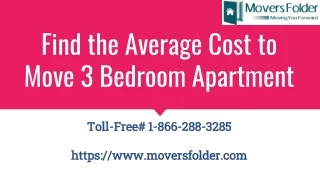 find the average cost to move 3 bedroom apartment