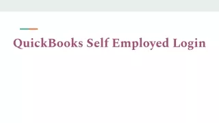 QuickBooks Self Employed Login