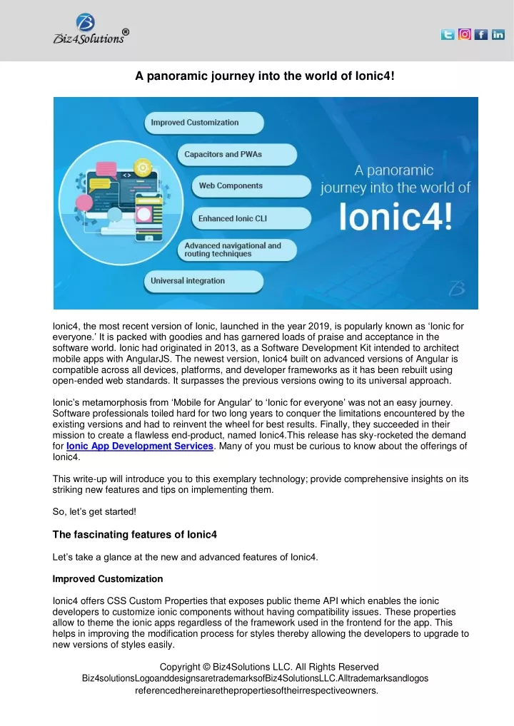 a panoramic journey into the world of ionic4