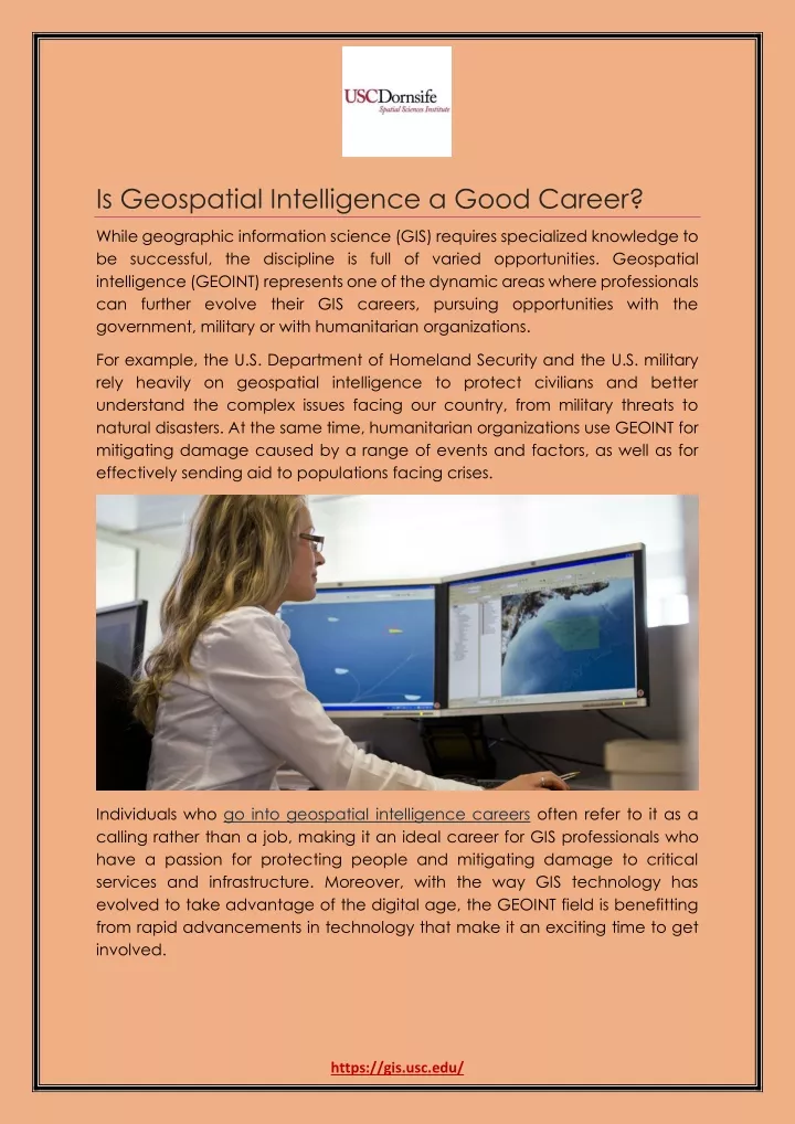 is geospatial intelligence a good career