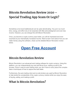 Bitcoin Revolution Review 2020 – Special Trading App Scam ..
