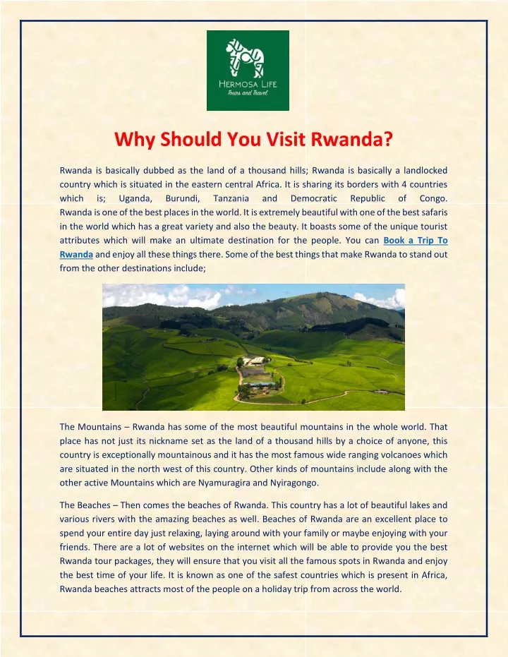 why should you visit rwanda