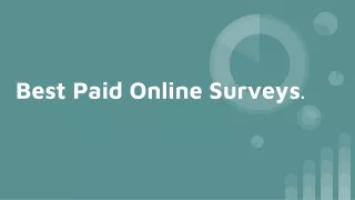Best Paid Online Surveys.