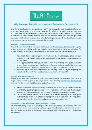 why customer retention is important in ecommerce