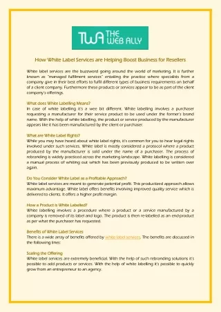 how white label services are helping boost