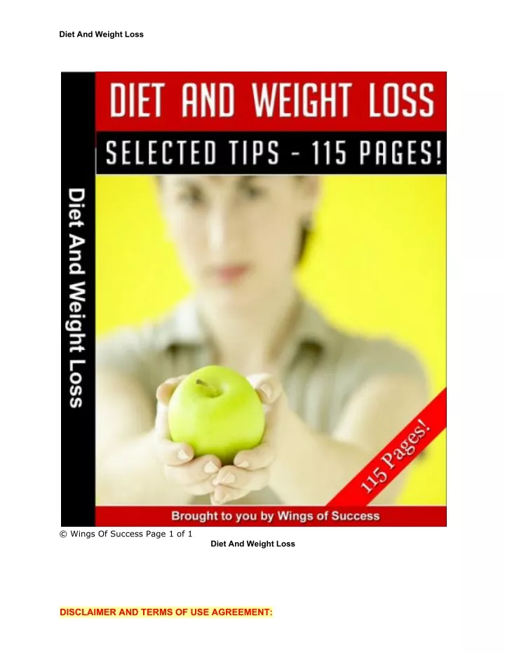 diet and weight loss