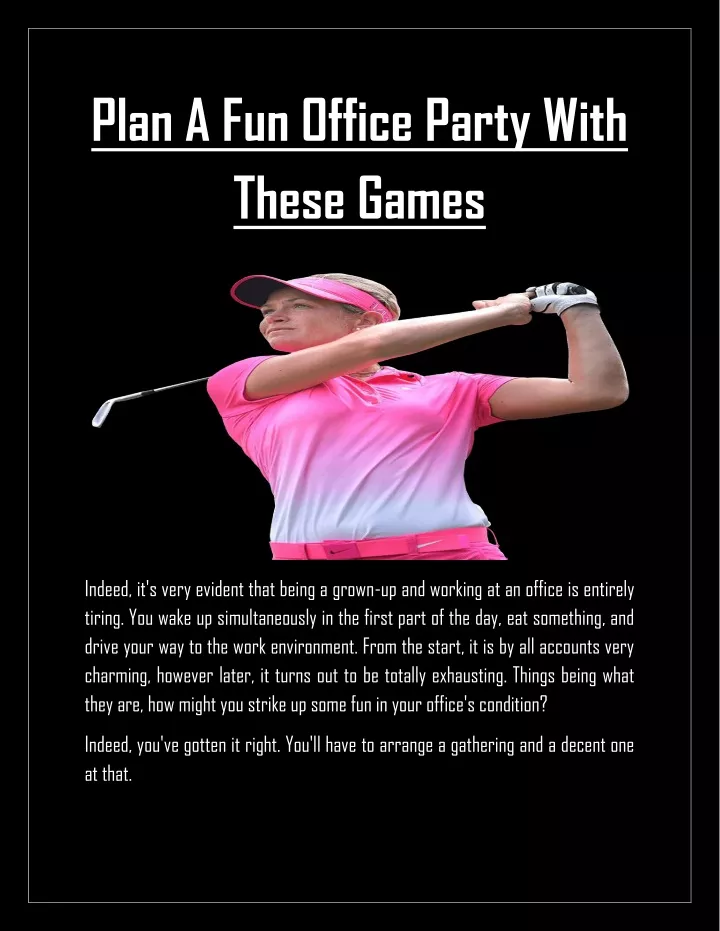 plan a fun office party with these games