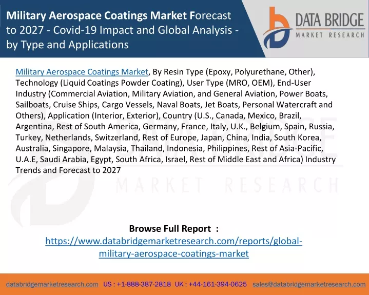 military aerospace coatings market f orecast