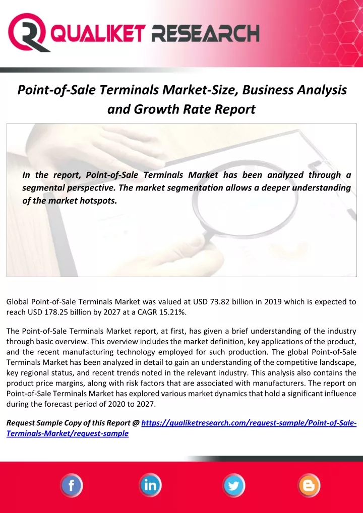 point of sale terminals market size business