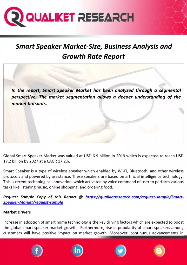 smart speaker market size business analysis