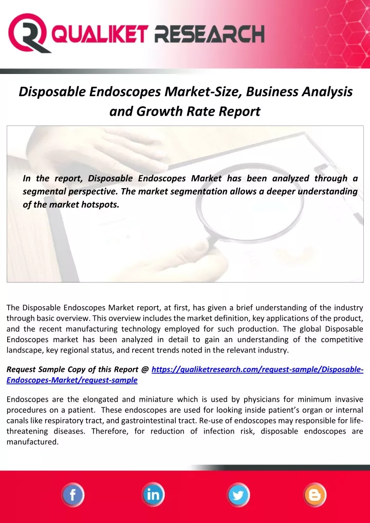disposable endoscopes market size business
