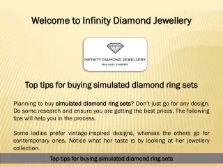 Top tips for buying simulated diamond ring sets