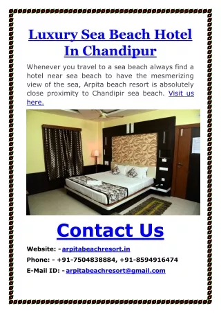 Luxury Sea Beach Hotel in Chandipur