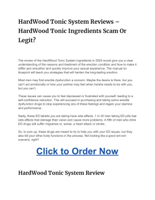 HardWood Tonic System Reviews – HardWood Tonic