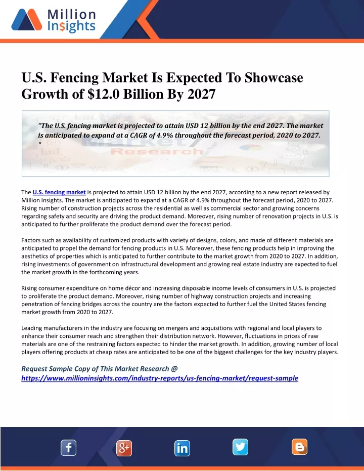 u s fencing market is expected to showcase growth