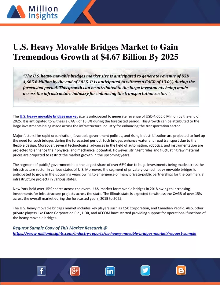 u s heavy movable bridges market to gain