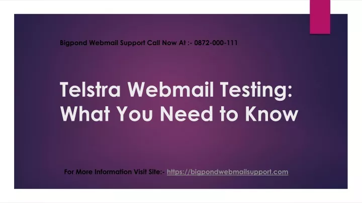 telstra webmail testing what you need to know